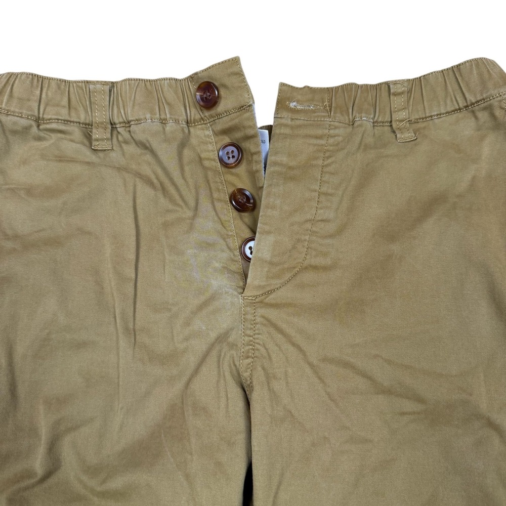 Woof Clothing M Mens Khaki Chino Pants Elastic Waist Button Fly Mesh Lined Brown - Picture 3 of 11